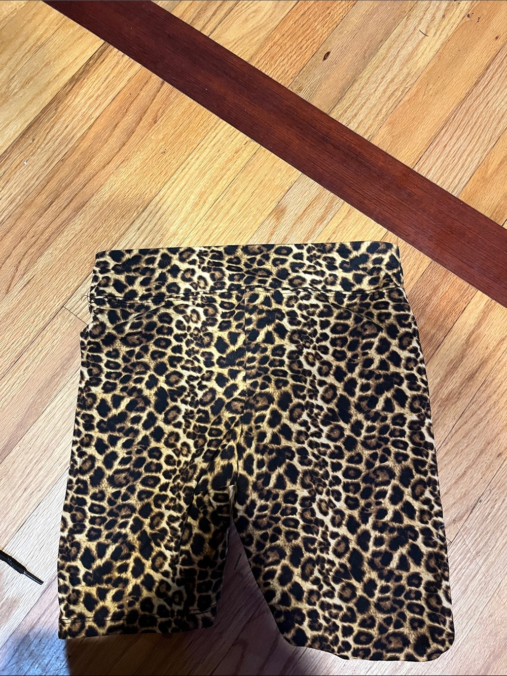 Leopard Print' Bike Shorts - Brown/Black